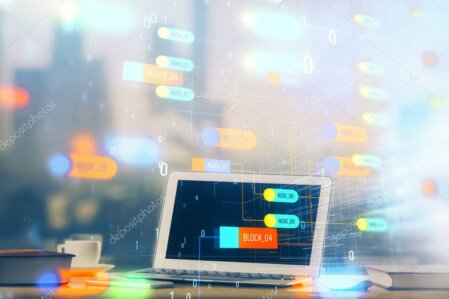 Software gestionale su laptop